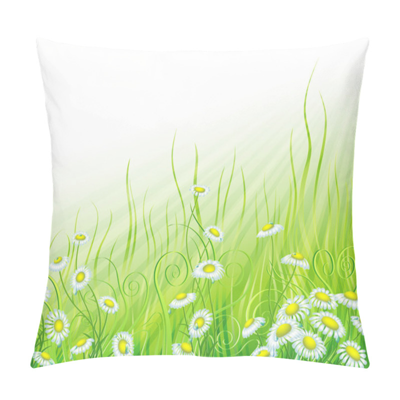 Personality  Sunny Meadow With Flowers Pillow Covers