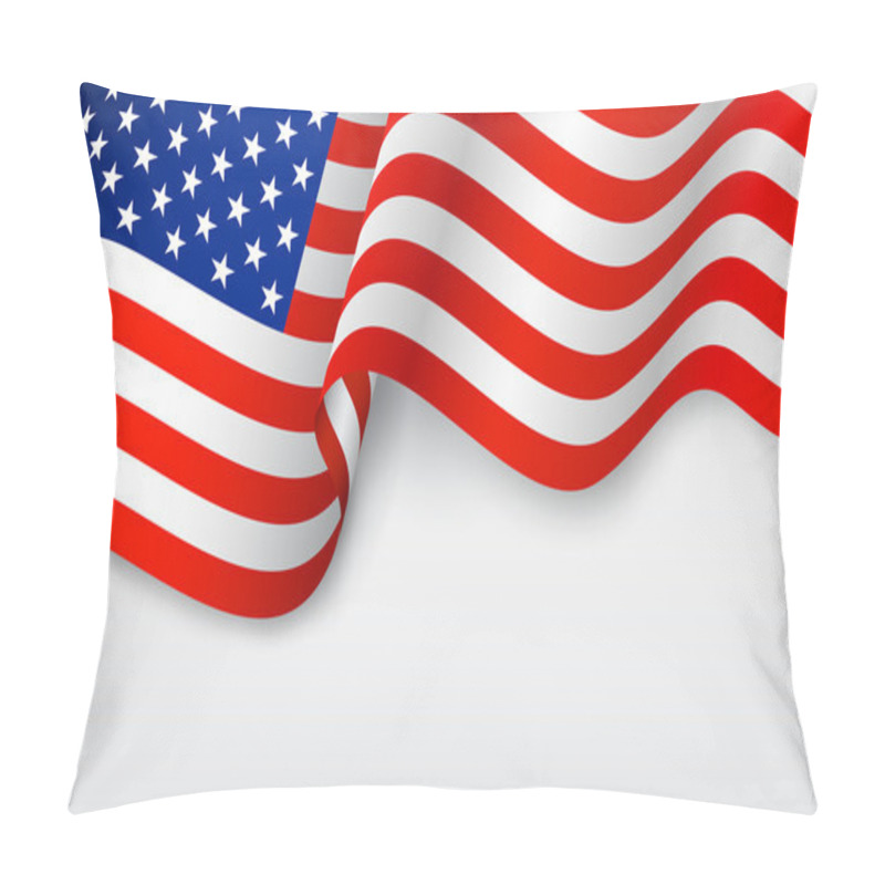 Personality  Wavy American Flag Pillow Covers