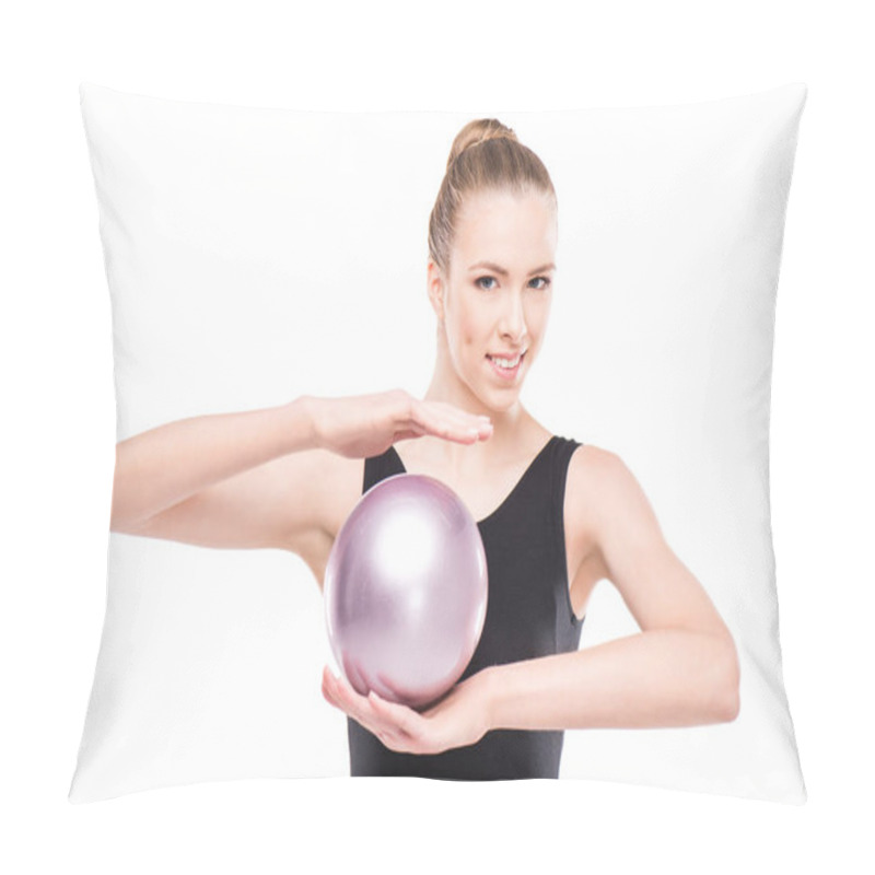 Personality  Rhythmic Gymnast With Ball  Pillow Covers