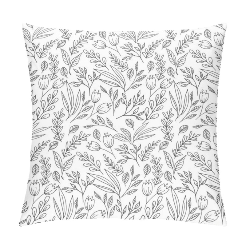 Personality  Floral Seamless Pattern With Flowers And Plants Pillow Covers