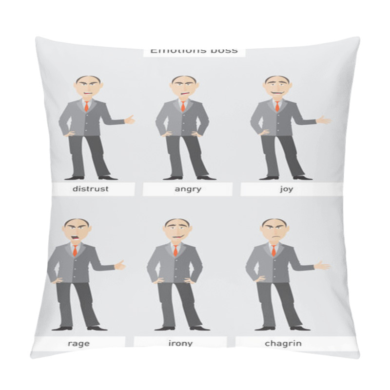 Personality  Boss Emotions Pillow Covers