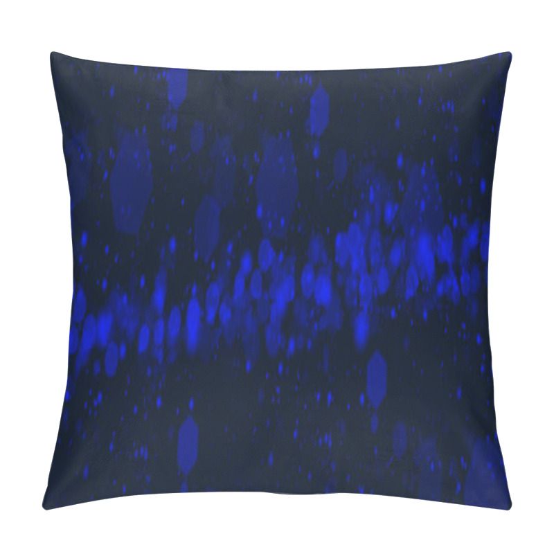 Personality  Abstract Blue Bokeh Lights Against A Dark Background Create A Dreamy, Festive Atmosphere. Perfect For Holiday Themes, Winter Backgrounds, Or Celebratory Designs. Pillow Covers