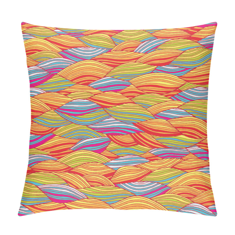 Personality  Pop-art Waves Seamless Pattern Pillow Covers