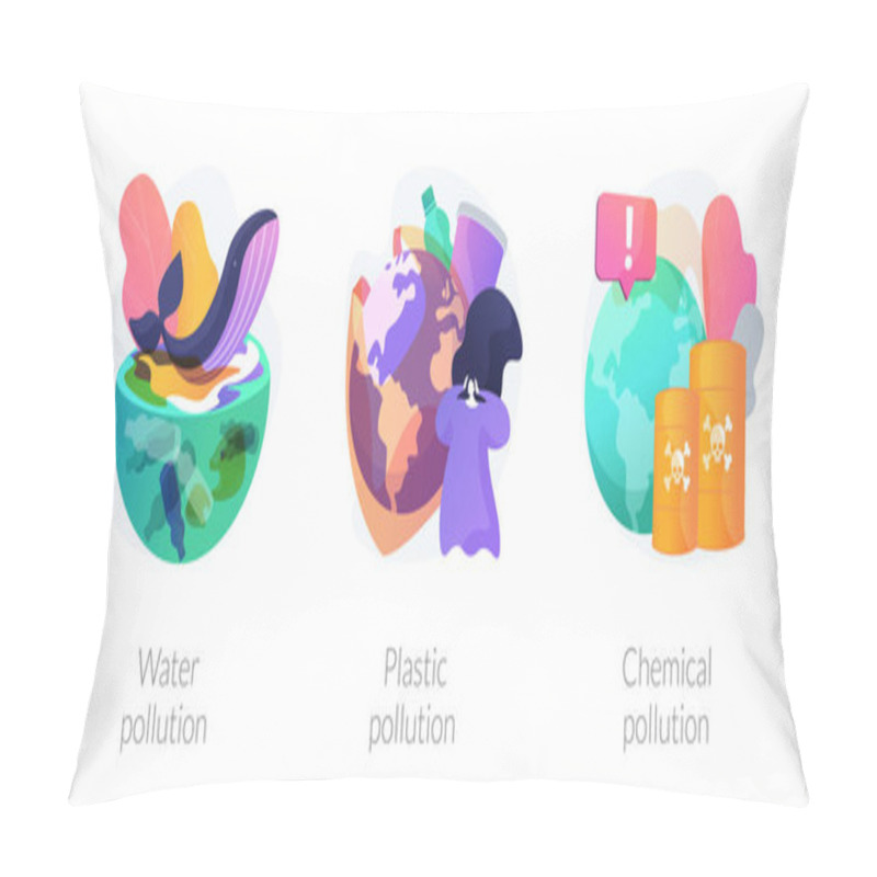 Personality  World Contamination Vector Concept Metaphors Pillow Covers