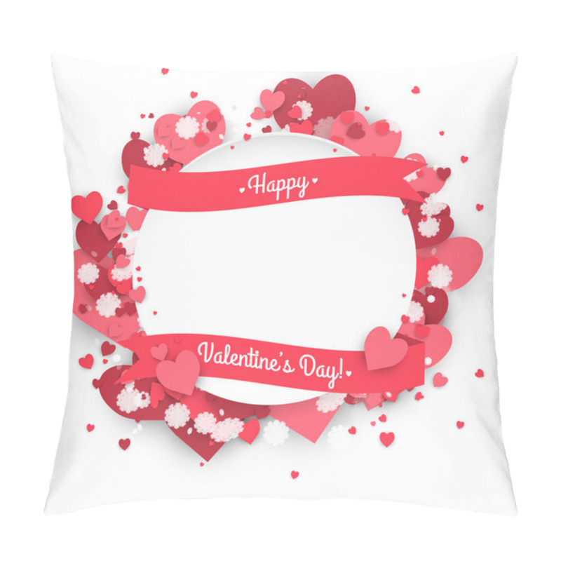 Personality  Happy St. Valentine's Day! Abstract Background With Flying Hearts To The Day Of St. Valentine. Pillow Covers