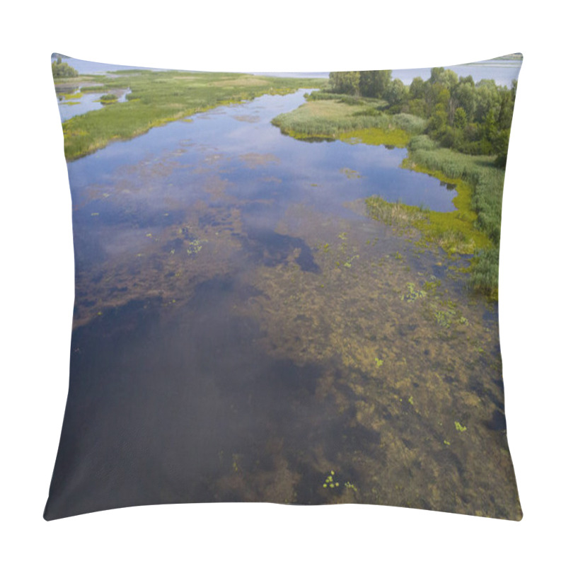 Personality  Top View Of River Near Kiev, Ukraine, - Taken With Drone Pillow Covers