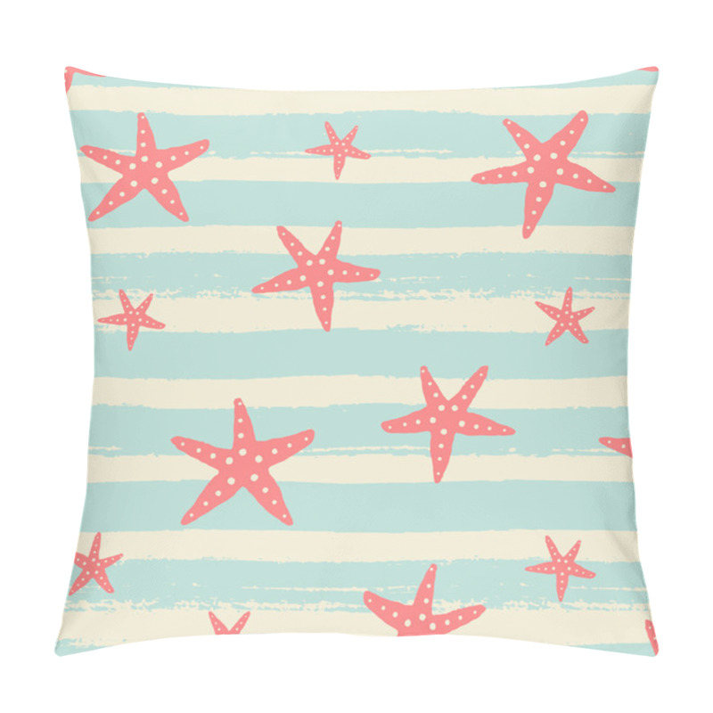 Personality  Hand Drawn Starfish Seamless Pattern Pillow Covers