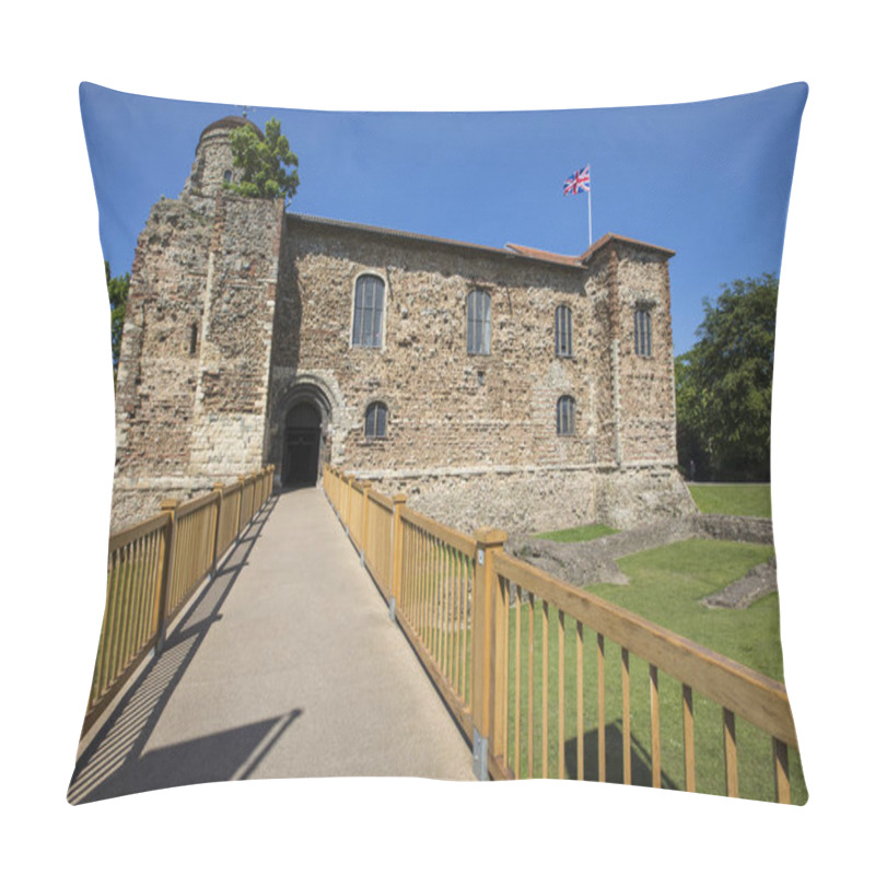 Personality  A View Of The Historic Colchester Castle, Located In The Market Town Of Colchester In Essex, UK.  Pillow Covers