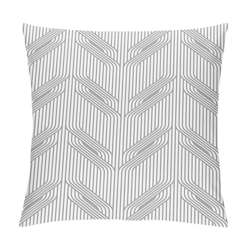 Personality  Perforated Paper With Tree Branches On Continues Lines  Pillow Covers