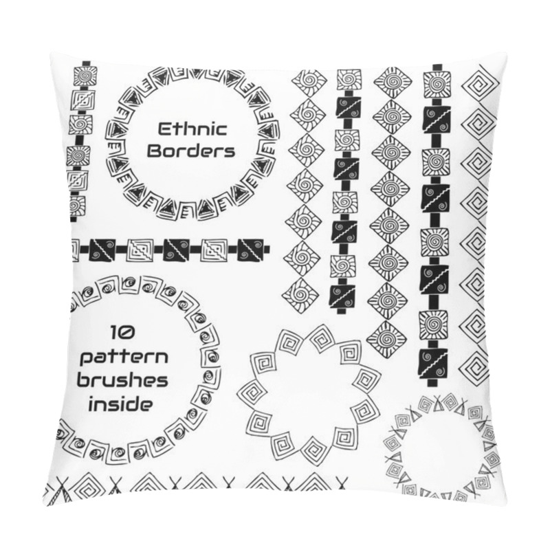 Personality  Set Of Ancient American Indian Ethnic Borders Pillow Covers