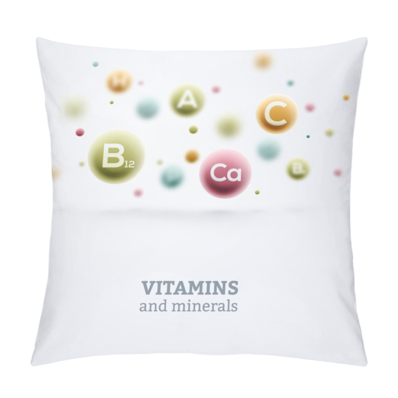 Personality  Vitamins And Minerals Background Pillow Covers