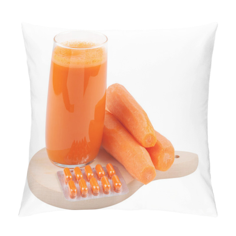 Personality  Carrot Juice, Fresh Carrots And On Cutting Board Pillow Covers