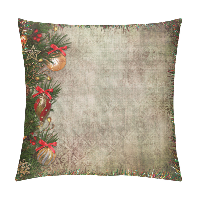 Personality  Christmas Greeting Background Pillow Covers