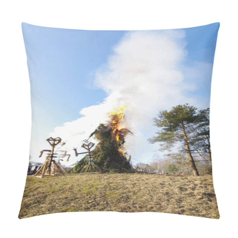 Personality  Winter Symbol More On Fire At Pancake Day Rumsiskes Lithuania Pillow Covers