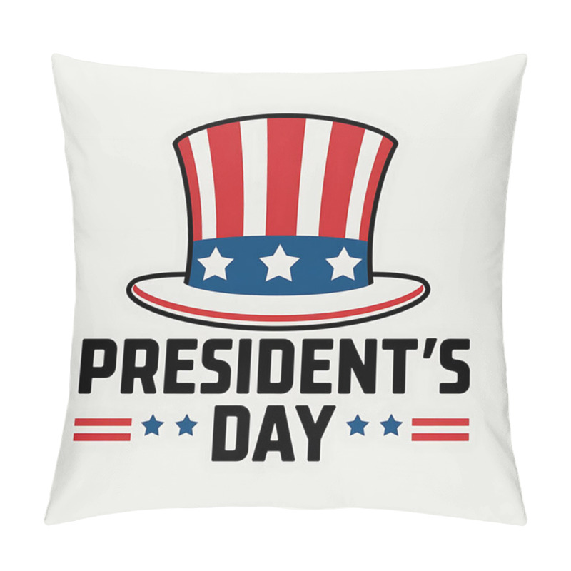 Personality  President's Day Hat With Patriotic Design Pillow Covers