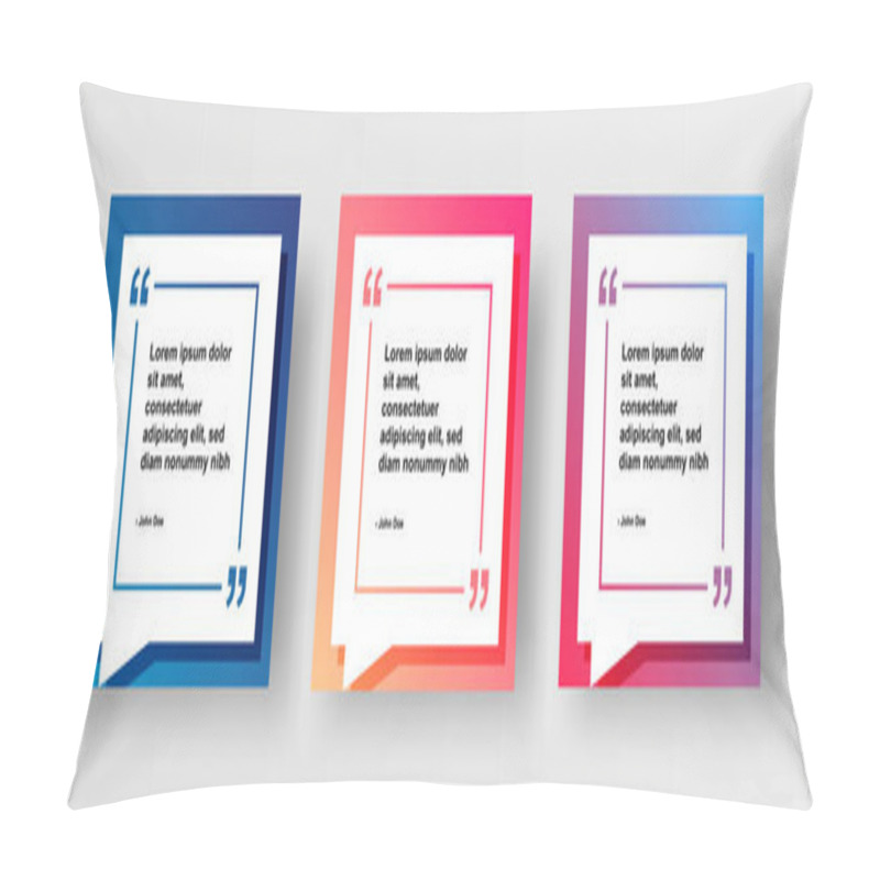 Personality  Set Of Social Media Post Design Template For Quotes. Modern Quote Social Post Or Square Banner With Bright Abstract Gradient Background.  Pillow Covers