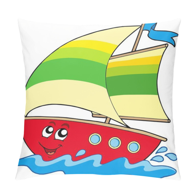 Personality  Cartoon Sailboat Pillow Covers