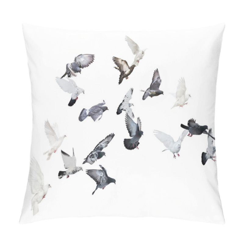 Personality  Flock Of Flying Doves Pillow Covers