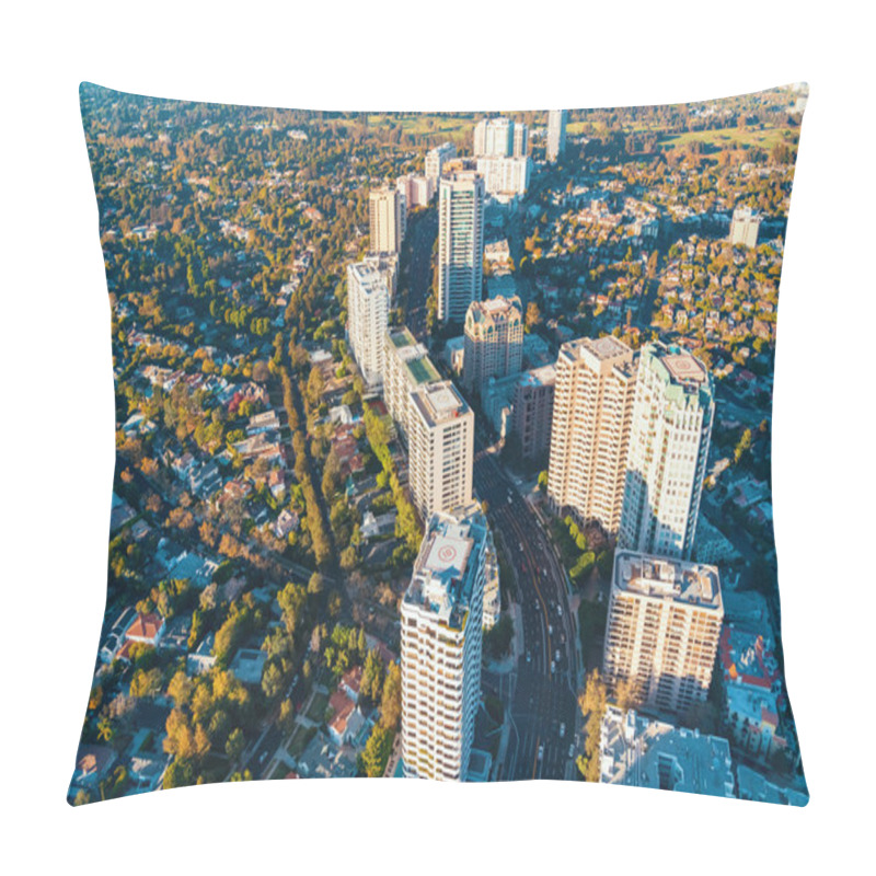 Personality  Aerial View On Buildings In Wilshire Blvd  Pillow Covers