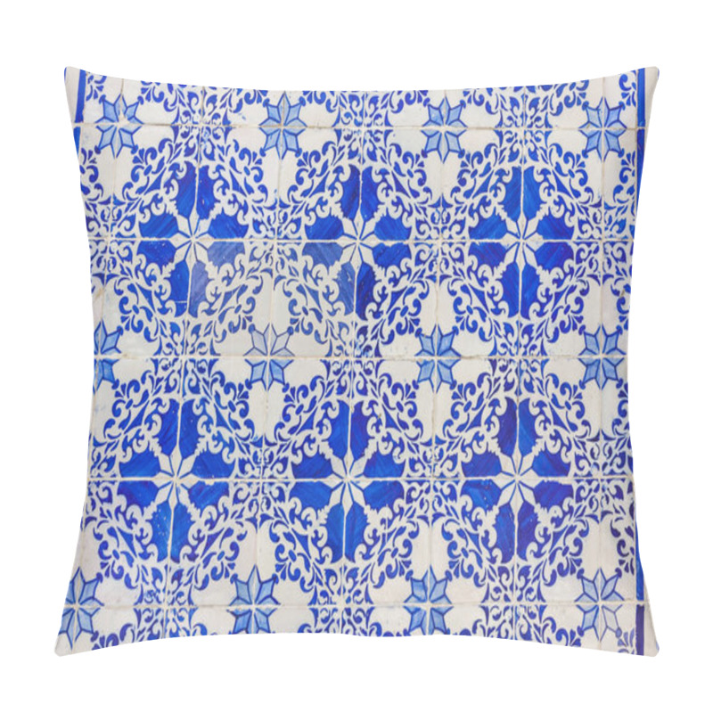 Personality  Typical Portuguese Old Ceramic Wall Tiles (Azulejos) In Lisbon,  Pillow Covers