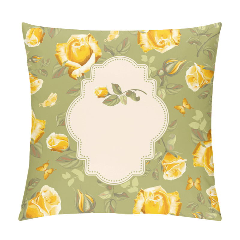 Personality  Retro Flower Card- Roses Pillow Covers