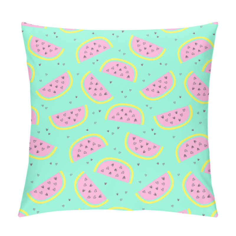 Personality  Tropical Summer Seamless Background With Repeating Watermelons Pillow Covers