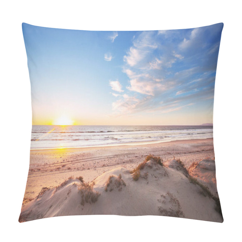 Personality  Sandy Beach And Dunes On The Ocean Coast. Baja California, Mexico Pillow Covers