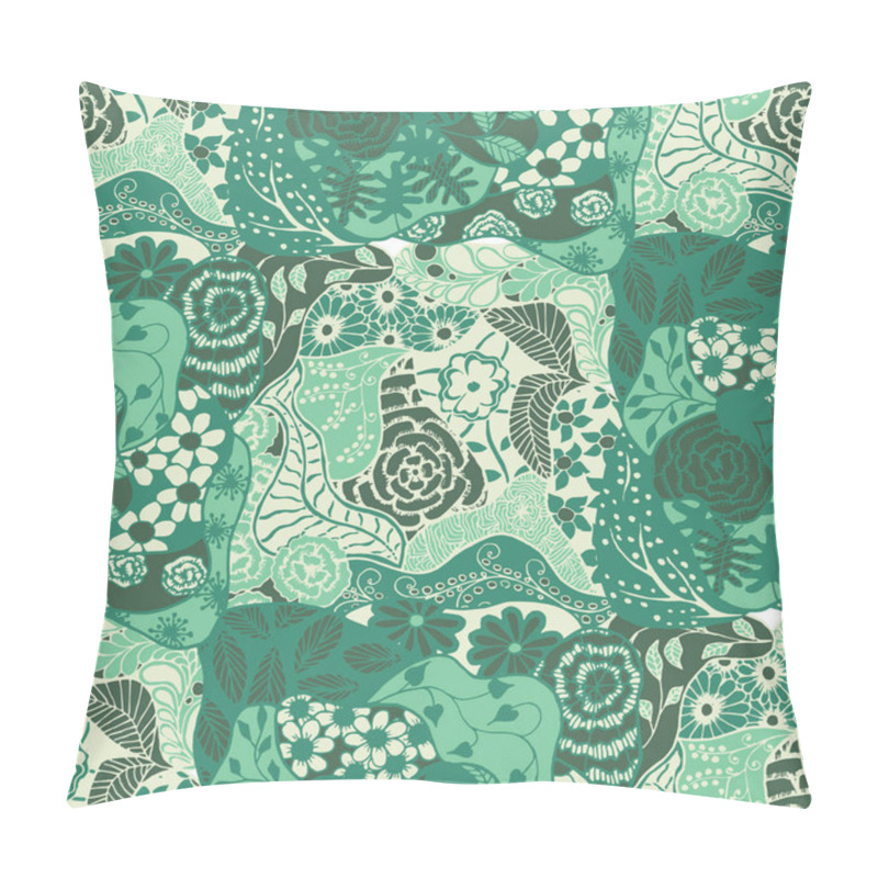 Personality  Zentangle Flowers. Seamless Pattern. Trendy Rapport For Print, Paper, Linen,. Simple Doodle With Summer Blossoms In Country Style. Autumn Background With Small Flowers. Pillow Covers