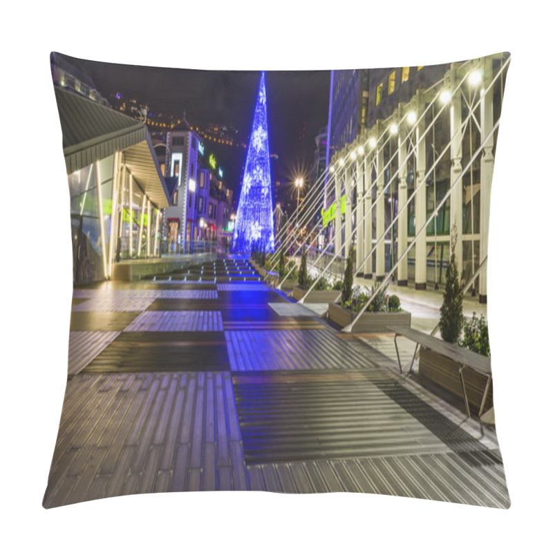 Personality  ANDORRA-LA-VELLA, ANDORRA - JANUARY 7: The City Centre Of Andorr Pillow Covers