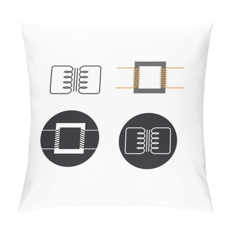 Personality  Electric Transformer Icon Vector Illustration Design Pillow Covers