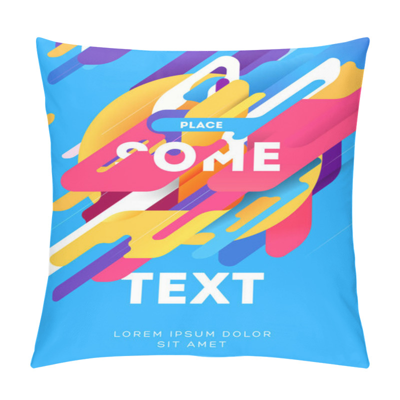 Personality  Flyer Or Poster Minimalistic Flat Design. Modern Diagonal Abstract Background With Geometric Elements. Vector Illustration Pillow Covers