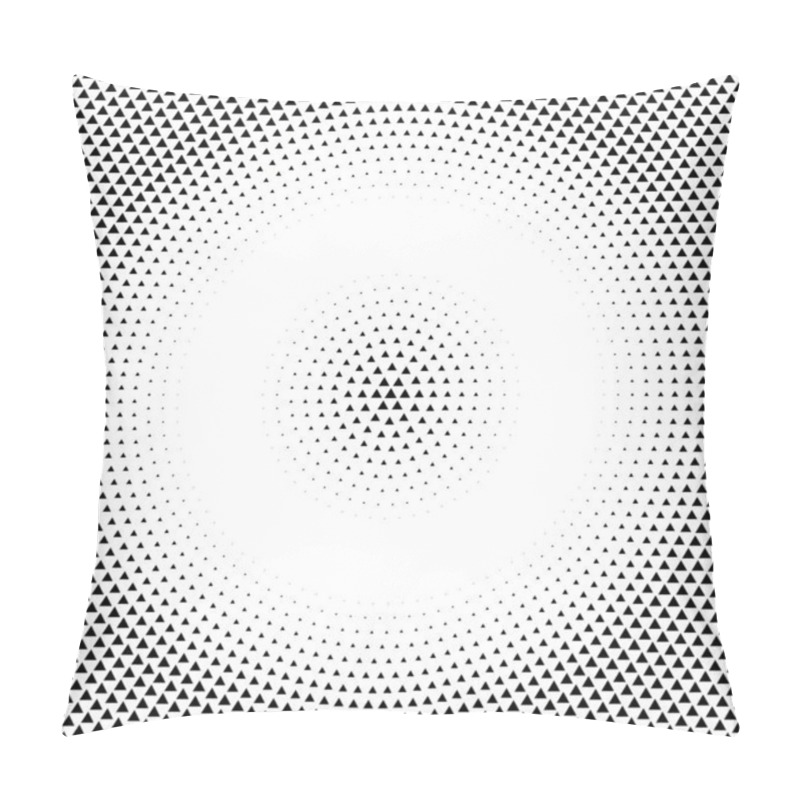 Personality  Triangles Halftone Vector Illustration. Triangle Geometric Background Texture And Pattern Pillow Covers