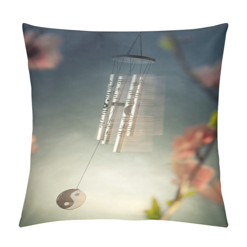 Personality  Chinese Wind Chimes With Sakura Flowers Pillow Covers