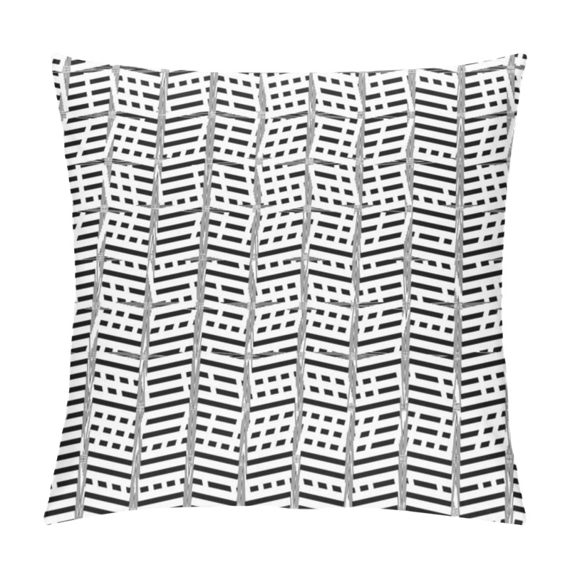 Personality  Abstract Geometric Mesh, Grid Pattern Of Interweaved, Interlocki Pillow Covers