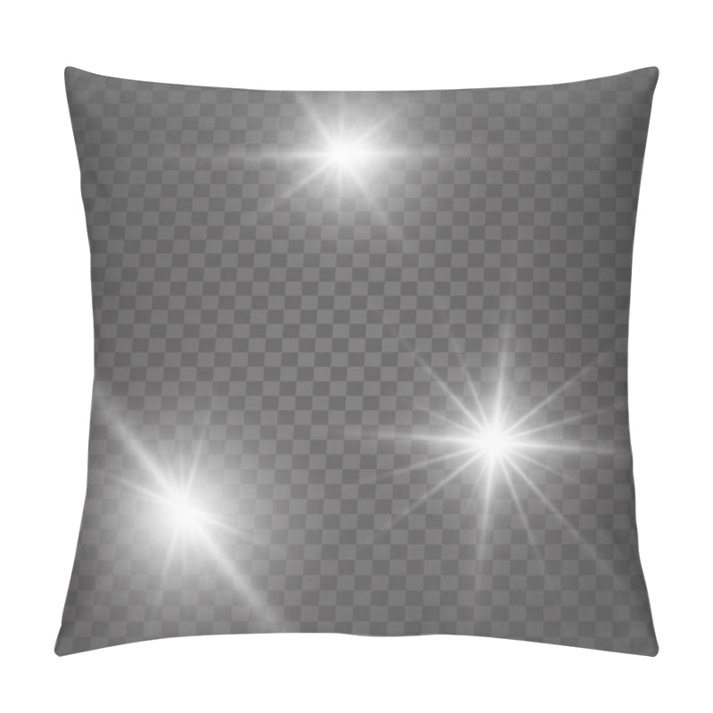 Personality  Vector Illustration Of Abstract Flare Light Rays. A Set Of Stars, Light And Radiance, Rays And Brightness. Pillow Covers