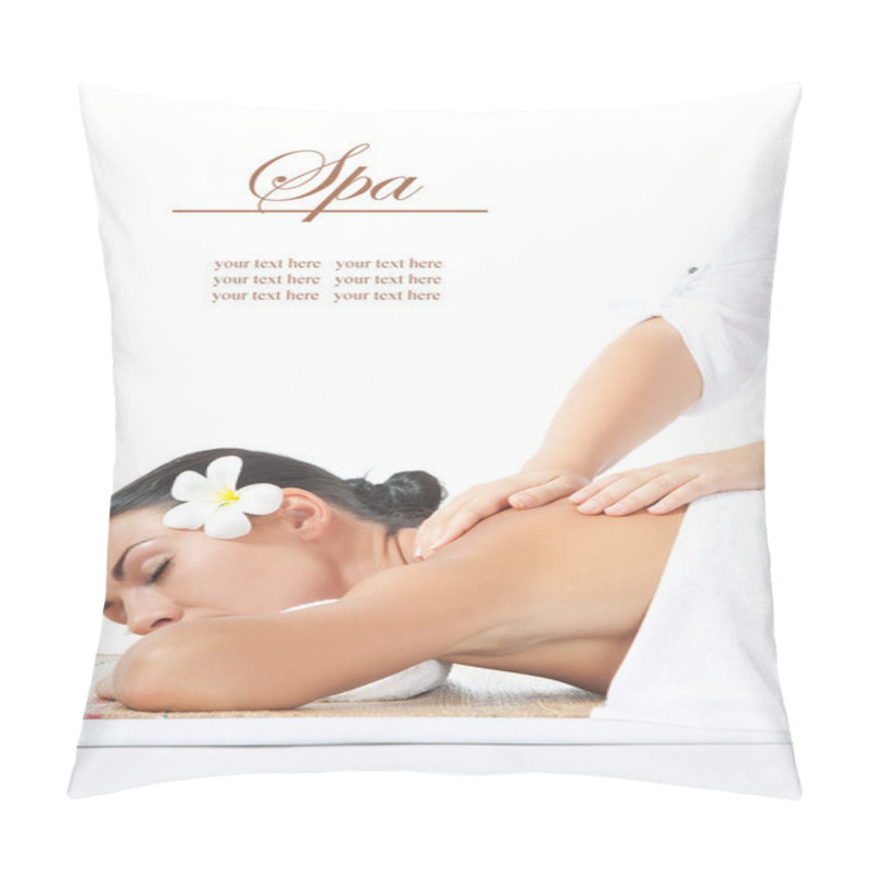 Personality  Portrait Of Young Beautiful Woman On White Back Pillow Covers