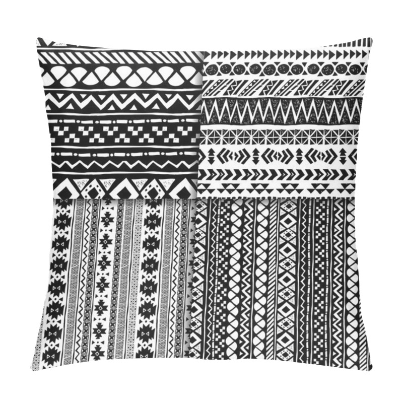 Personality  Seamless Ethnic Pattern Set Pillow Covers