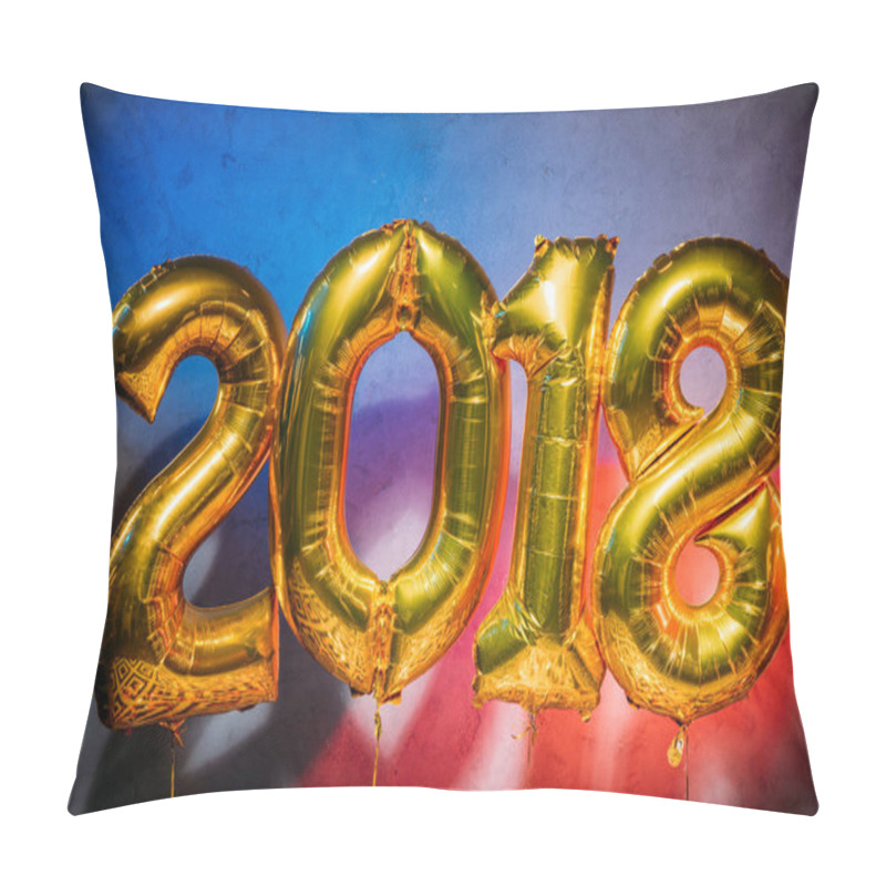 Personality  Golden 2018 Sign Balloons Pillow Covers