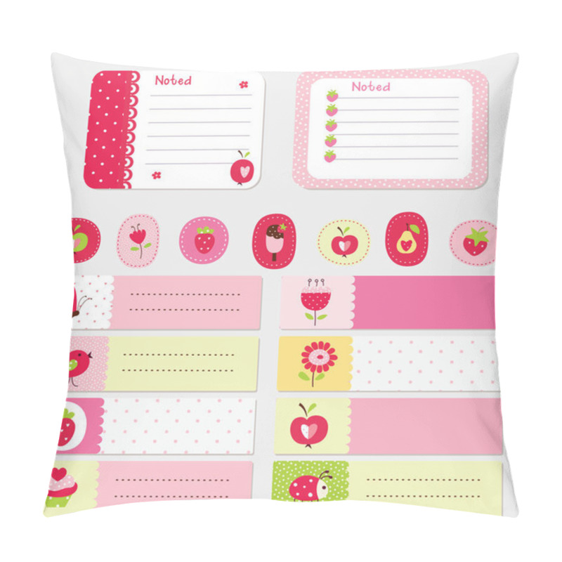 Personality  Set Of Baby Cards And Templates Pillow Covers