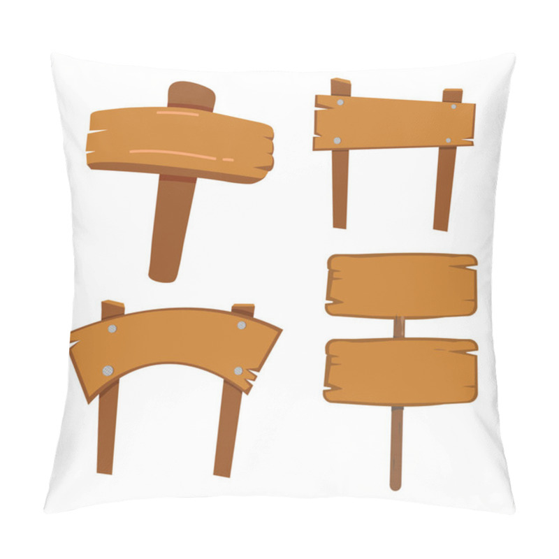 Personality  Wooden Sign Vector Collection Design, Wooden Vector Collection Design Pillow Covers