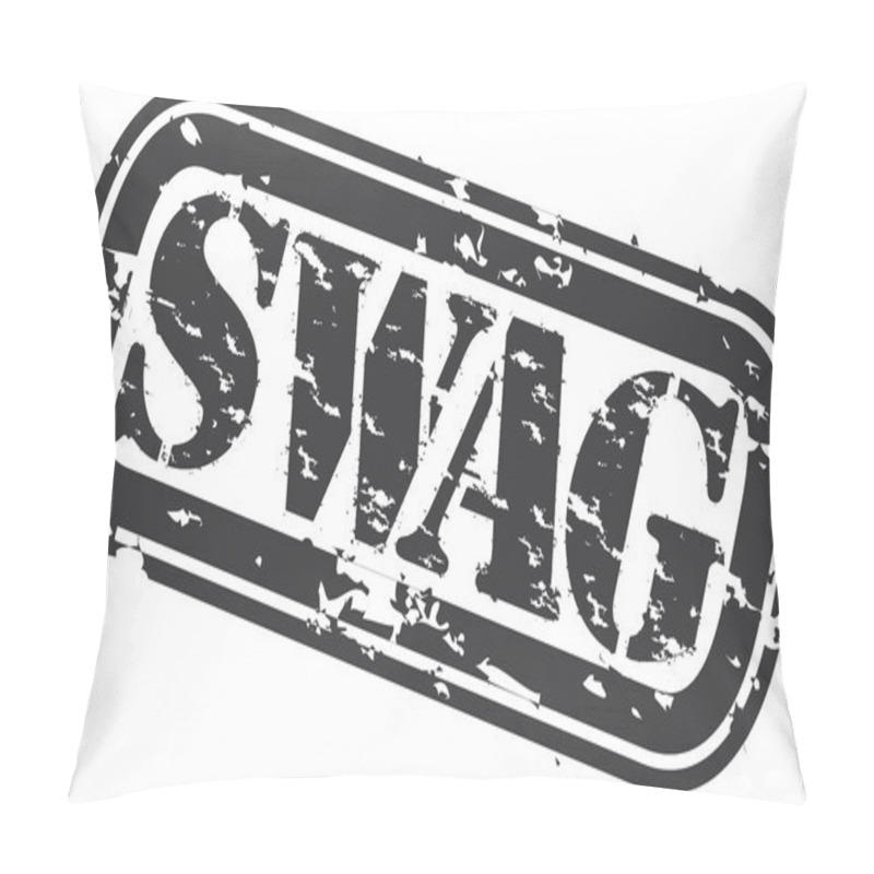 Personality  Grunge Swag Rubber Stamp, Vector Illustration Pillow Covers