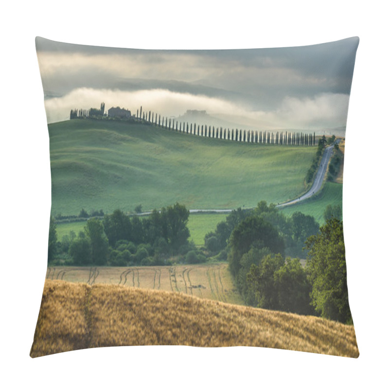 Personality  Incredibly Beautiful Foggy Landscape In The Morning Pillow Covers