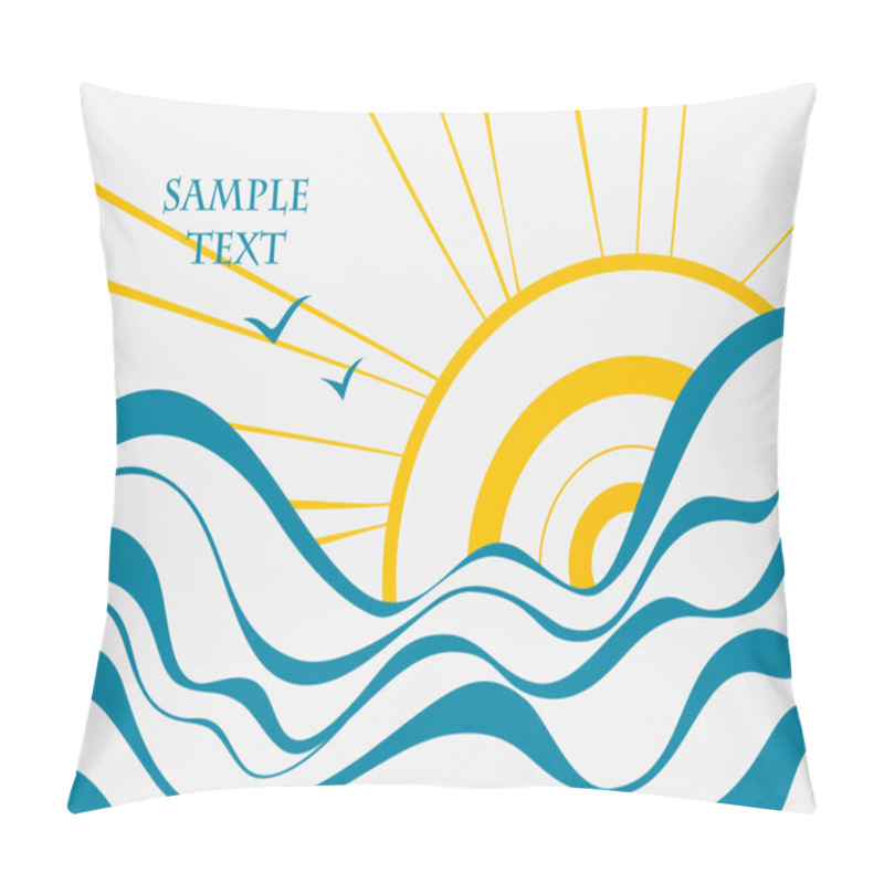 Personality  Sea And Sun Pillow Covers