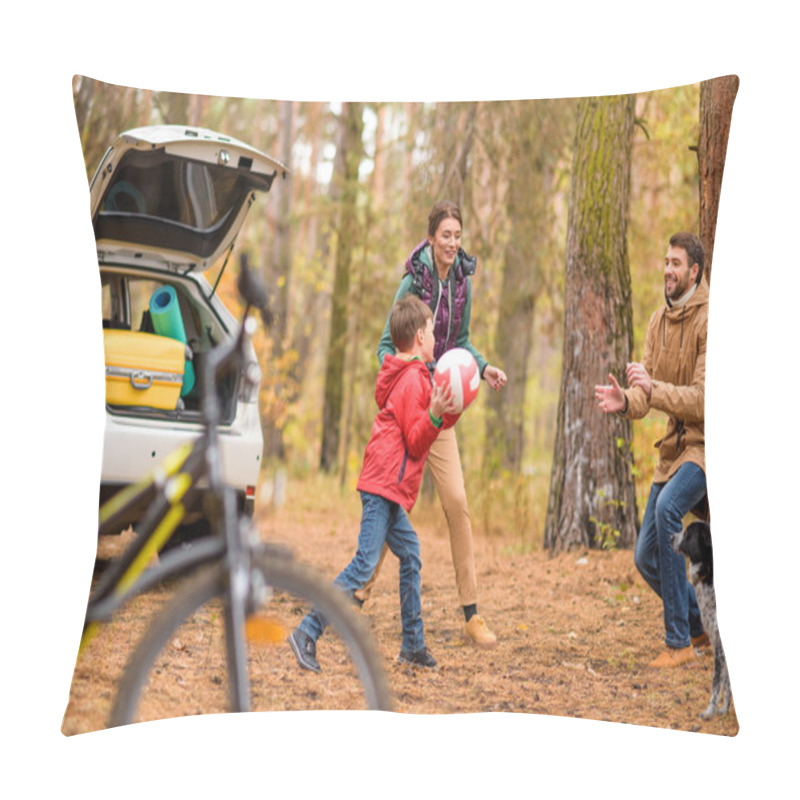 Personality  Happy Family Playing With Ball  Pillow Covers