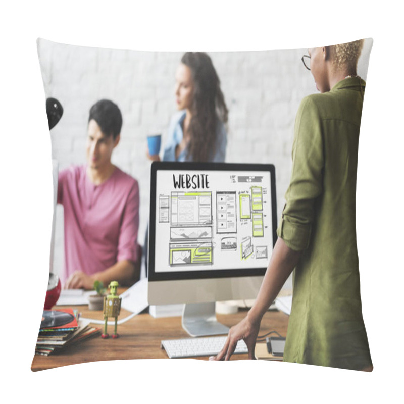 Personality  Group Of People Working In Office Pillow Covers