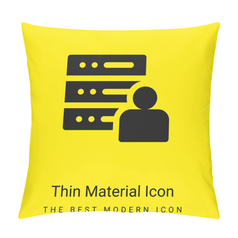 Personality  Admin Minimal Bright Yellow Material Icon Pillow Covers