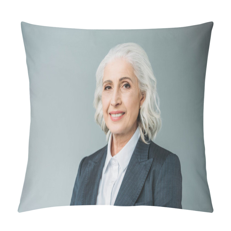 Personality  Senior Businesswoman In Suit Pillow Covers