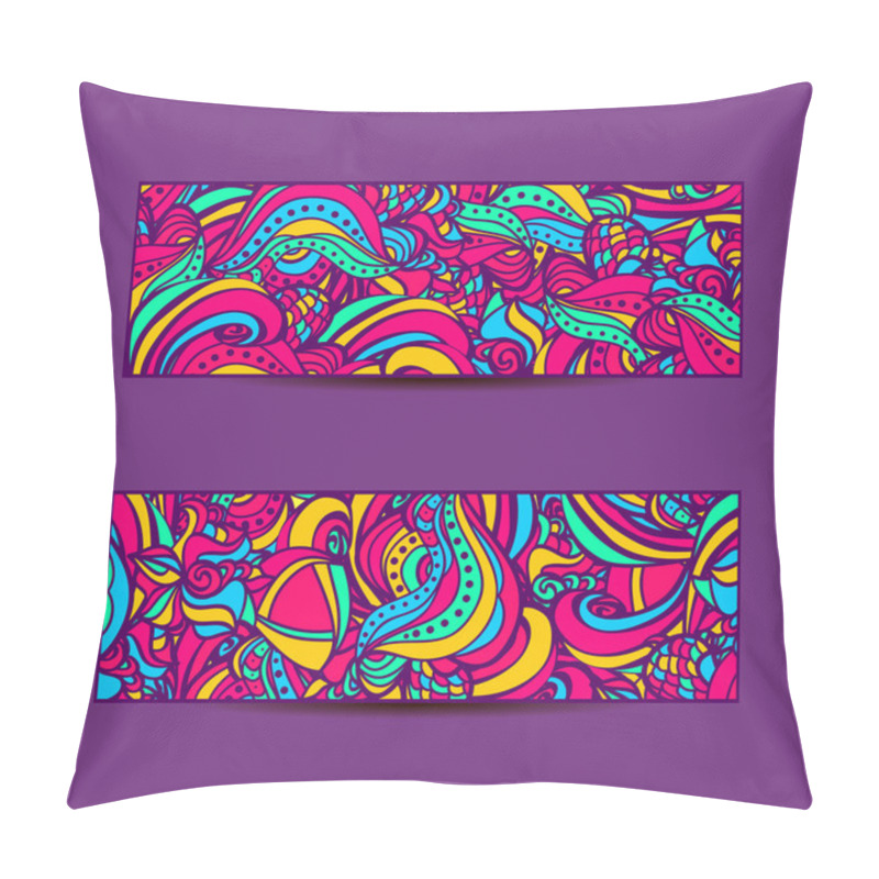 Personality  A Set Of  Vector Banners Pillow Covers