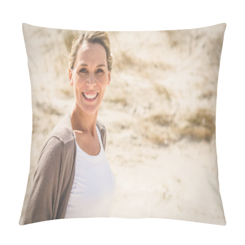 Personality  Blonde Woman On The Beach Pillow Covers