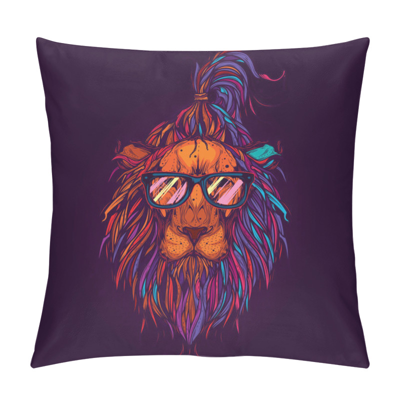 Personality   Lionneon_01 Pillow Covers